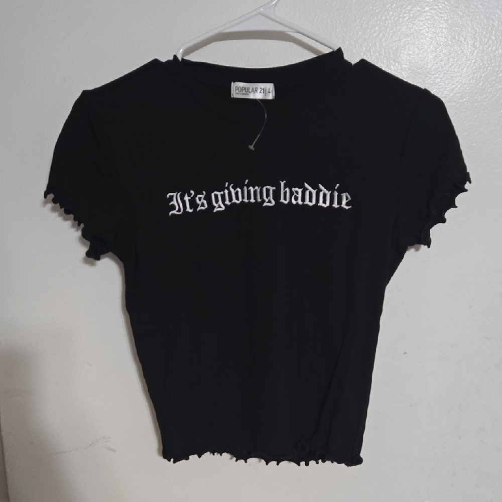 Popular 21 Black Crop Top